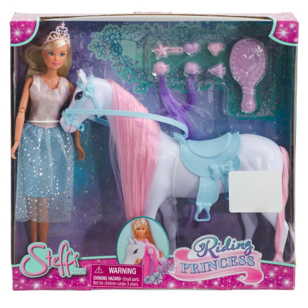 NEW! Steffi Love Riding Princess Doll and Horse (Simba 105733519, Barbie-Size)
